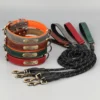 Personalized PU Leather Dog Collar Set