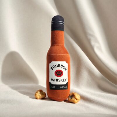 Plush Wine Bottle Chew Toy for Pets