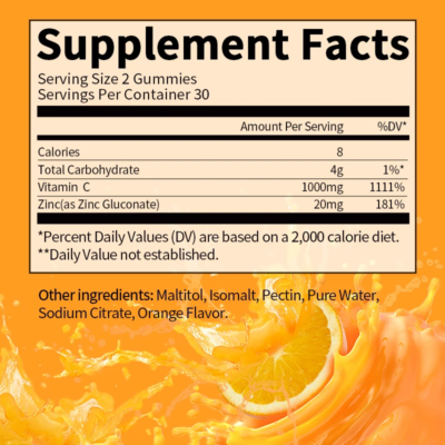 Vitamin C Zinc Gummies Multivitamin Supplement