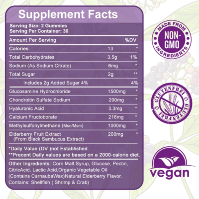 Gummies & Elderberry Relieve soreness Supplement