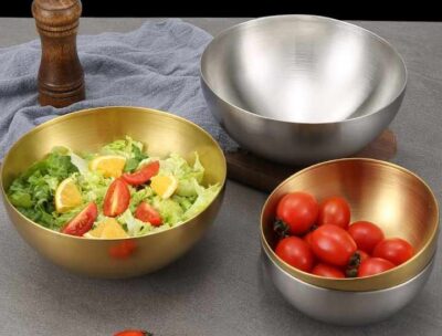 Stainless Steel Round Salad Bowl
